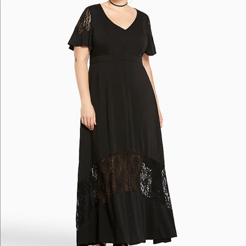 NWT Maxi Dress with Lace